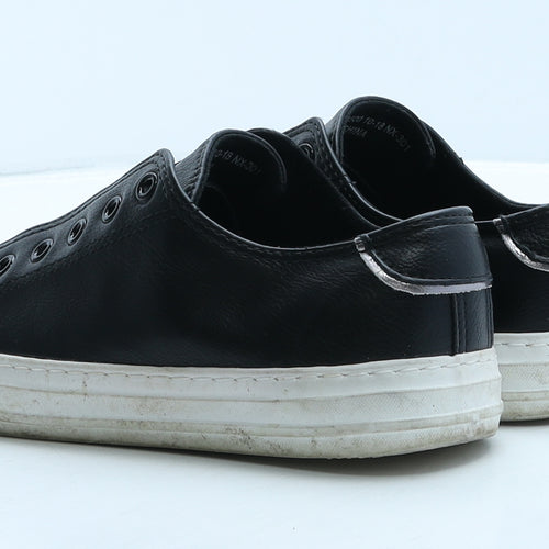 NEXT Womens Black Leather Trainer Casual UK 3 36