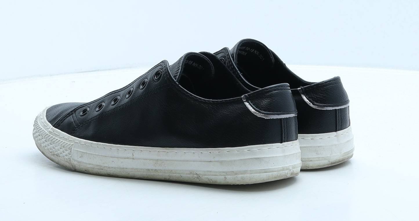 NEXT Womens Black Leather Trainer Casual UK 3 36