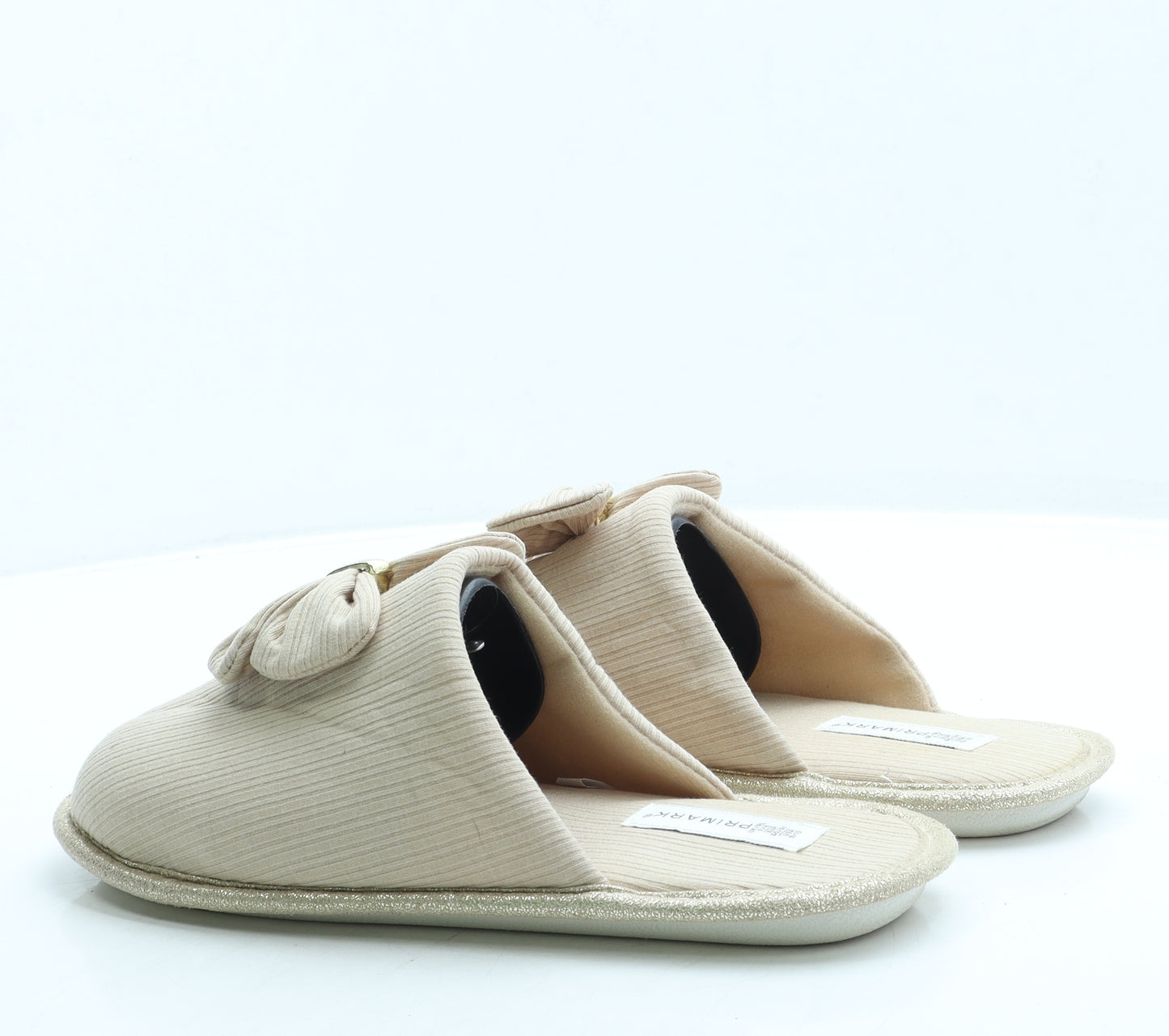 Primark Womens Beige Polyester Slip On Slipper UK 40 US 9 - Size 7/8