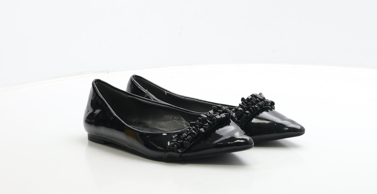 Belle Woman Womens Black Patent Leather Flat UK 6 39