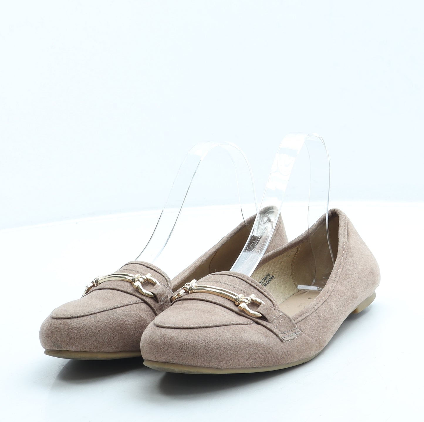 New Look Womens Beige Suede Loafer Flat UK 6 39