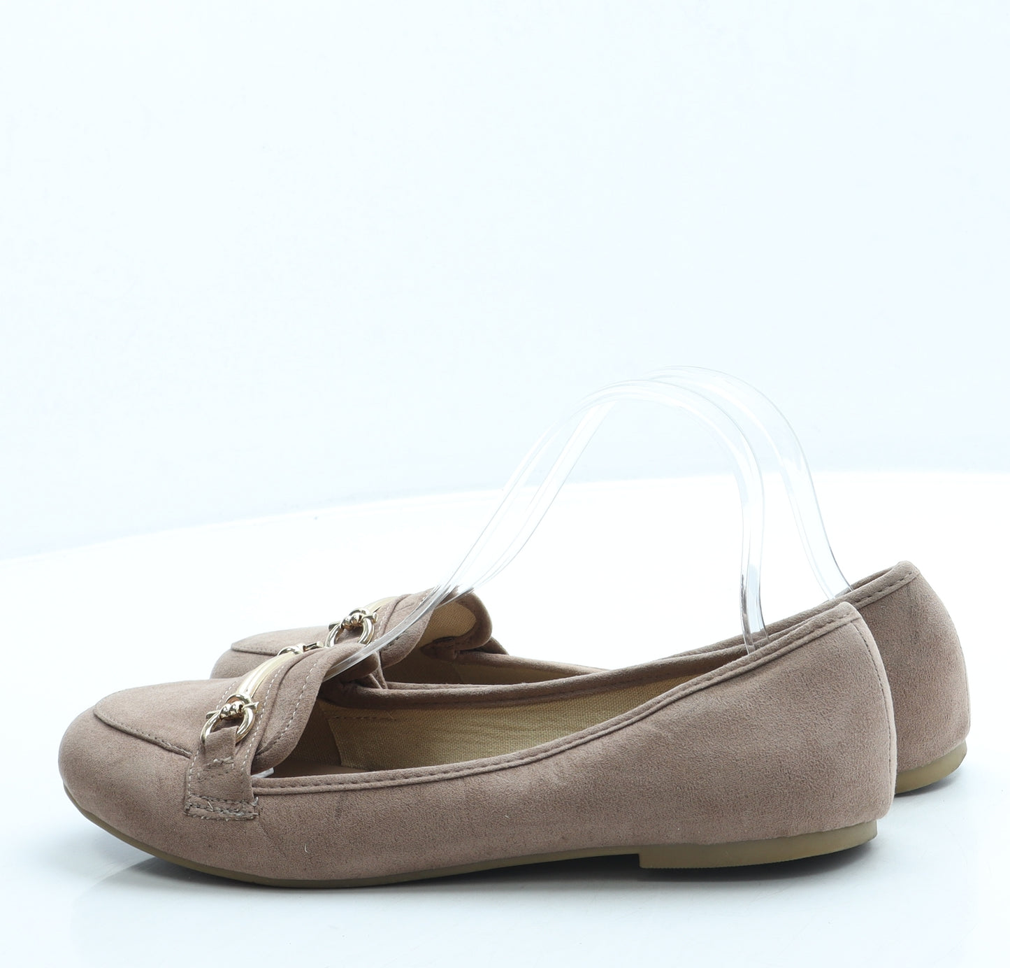 New Look Womens Beige Suede Loafer Flat UK 6 39