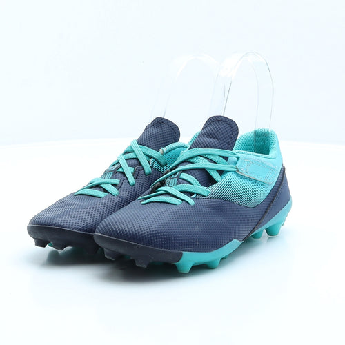 Kipsta Boys Blue Geometric Synthetic Trainer UK 13 32 - Football shoes