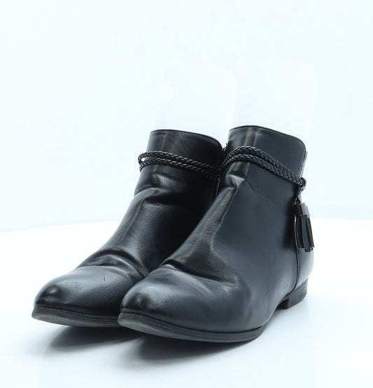 New Look Womens Black Leather Chelsea Boot UK 7 40