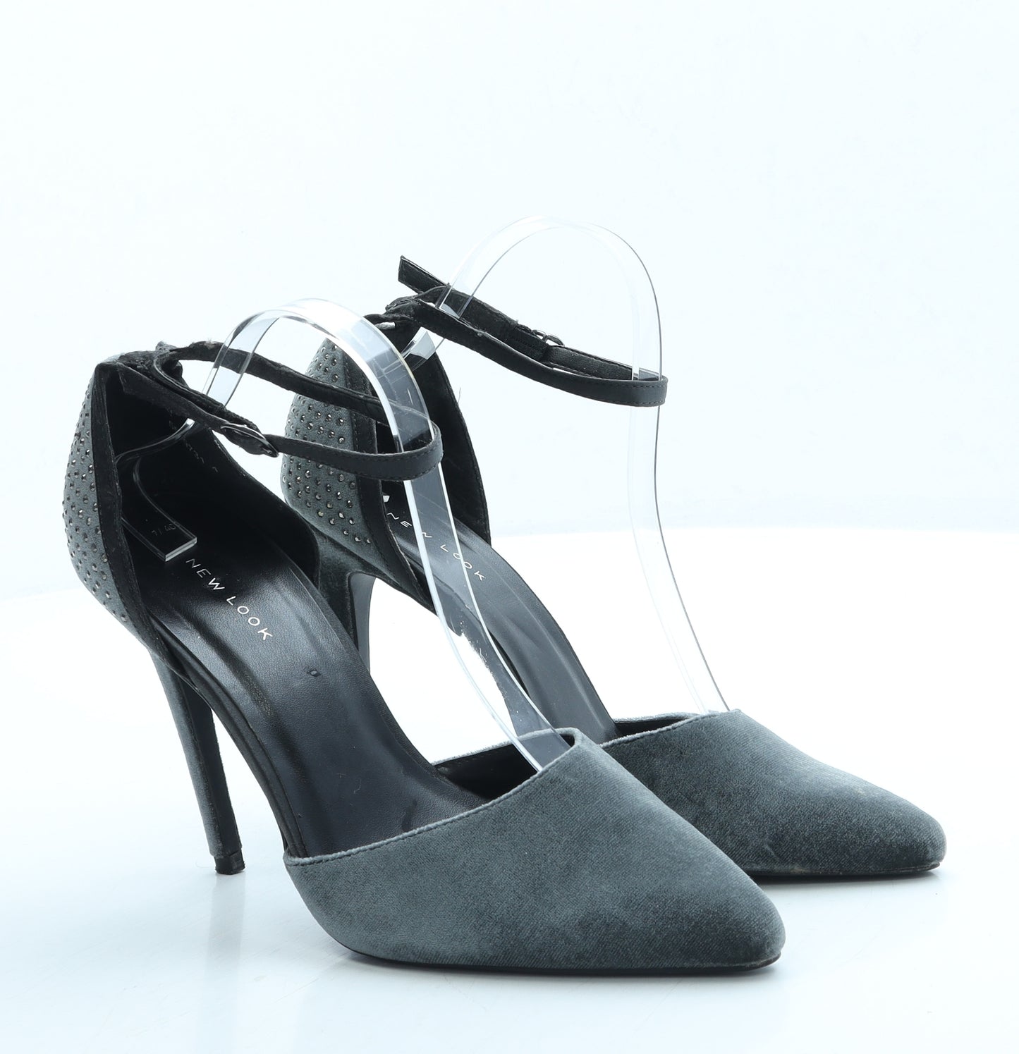 New Look Womens Blue Suede Court Heel UK 7 40