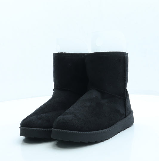 Primark Womens Black Polyester Shearling Style Boot UK 5 38 US 7