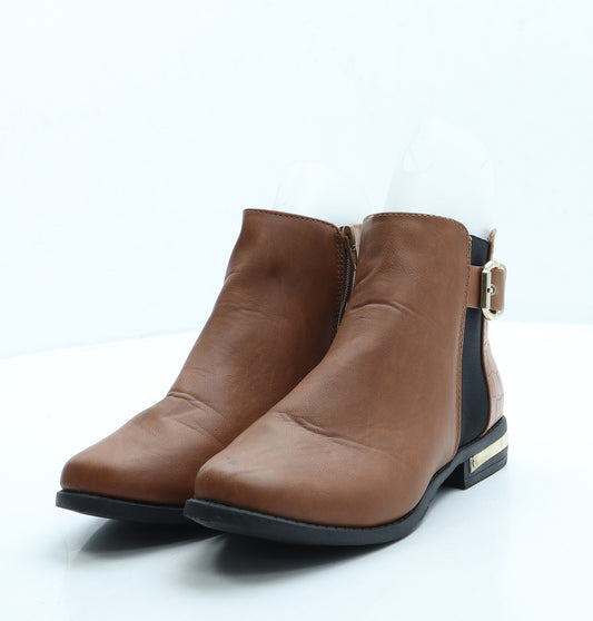 Studio Womens Brown Leather Chelsea Boot UK 7