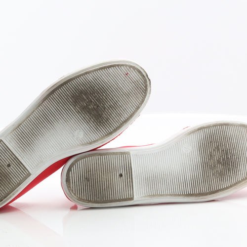 Primark Womens Red Synthetic Flat UK 3 36 US 5