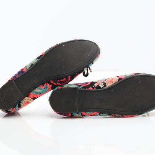 George Womens Multicoloured Floral Fabric Ballet Flat UK 6