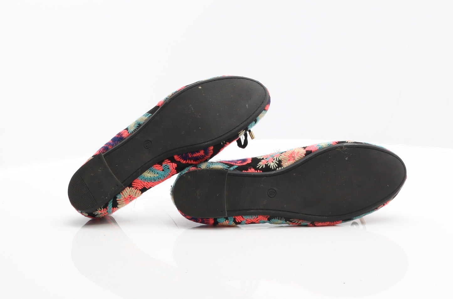 George Womens Multicoloured Floral Fabric Ballet Flat UK 6