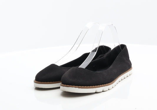 TU Womens Black Synthetic Loafer Flat UK 6