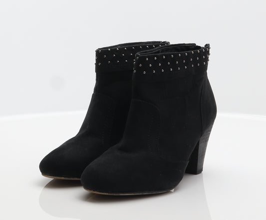New Look Womens Black Polyester Bootie Boot UK 5 38