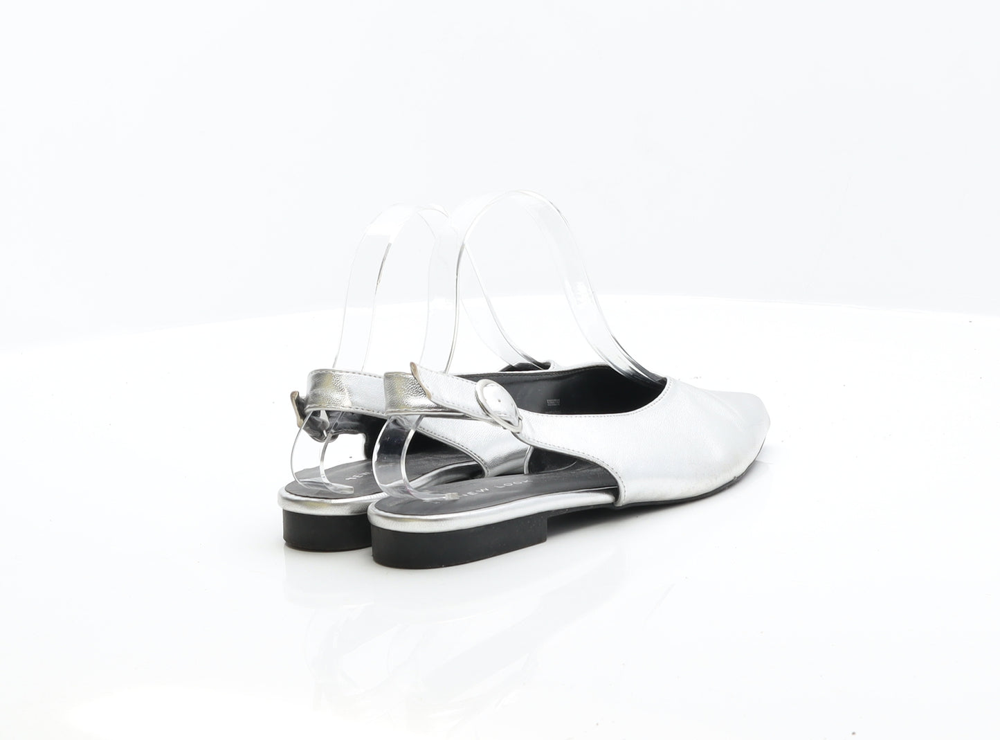 New Look Womens Silver Synthetic Slingback Flat UK 5 38