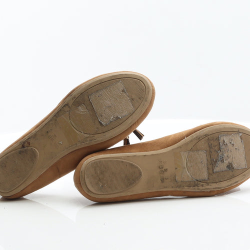 Prerworn Womens Brown Leather Loafer Flat UK 3 36