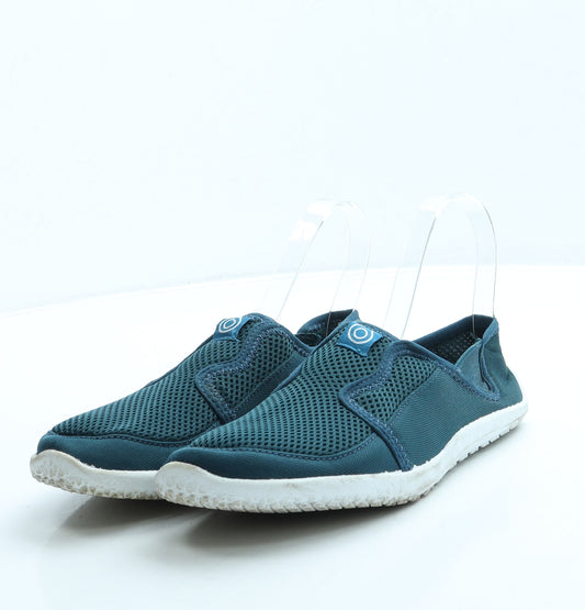DECATHLON Womens Blue Polyester Slip On Flat UK 5 38 - Aqua Shoe