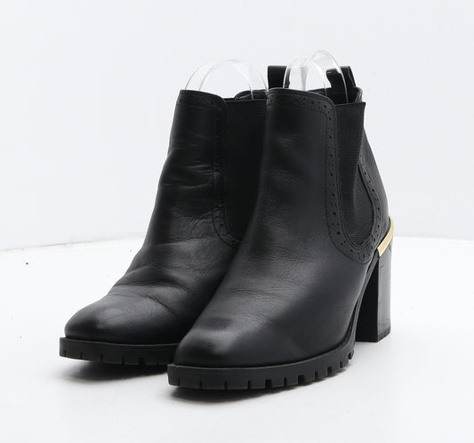 New Look Womens Black Leather Chelsea Boot UK 3 36
