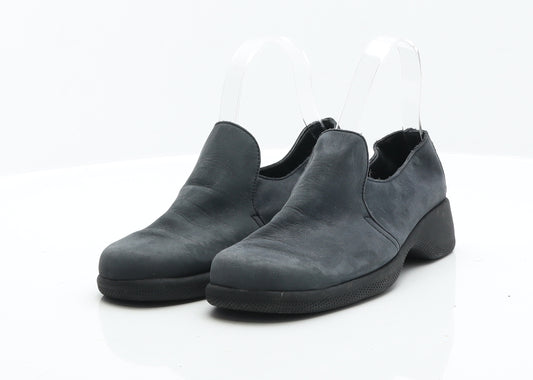 Preworn Womens Black Leather Loafer Flat UK 4 37