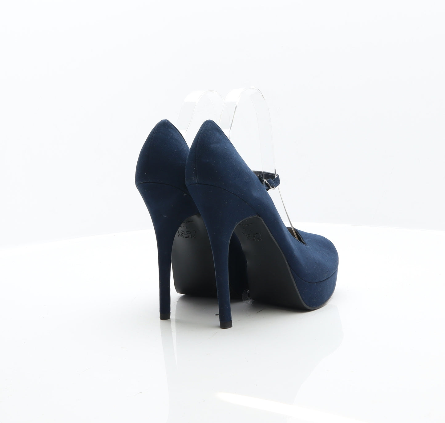 New Look Womens Blue Suede Court Heel UK 7 40