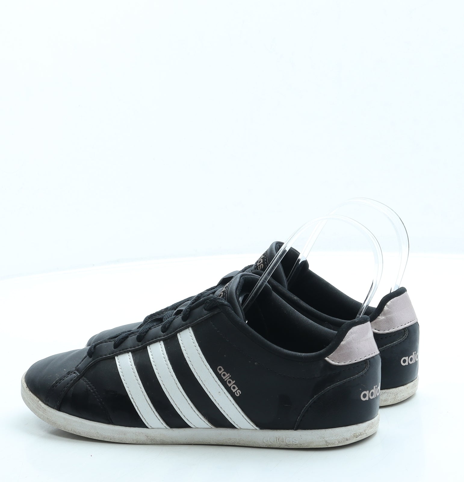 Adidas black cheap leather trainers womens