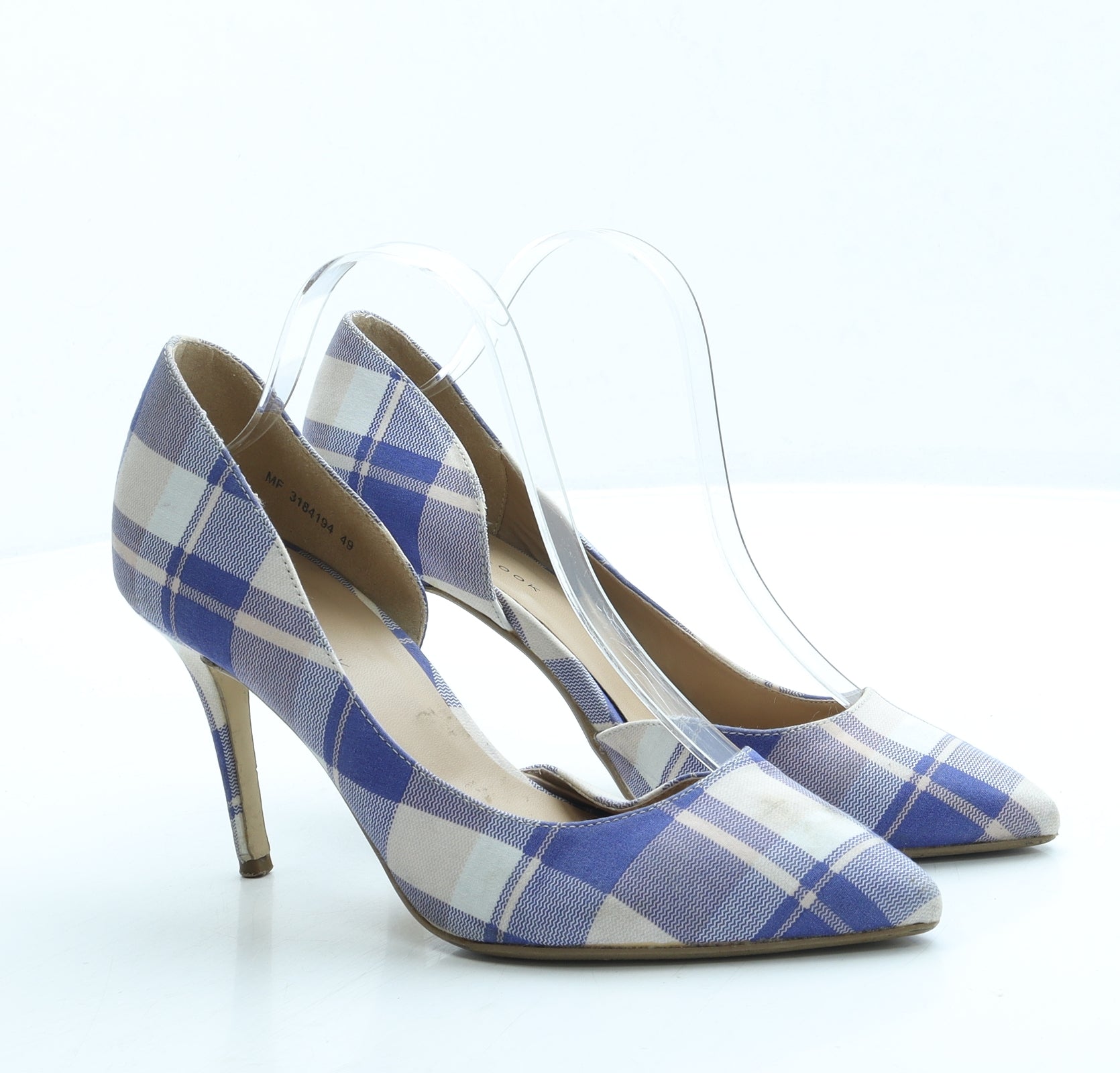 Blue plaid hot sale heels