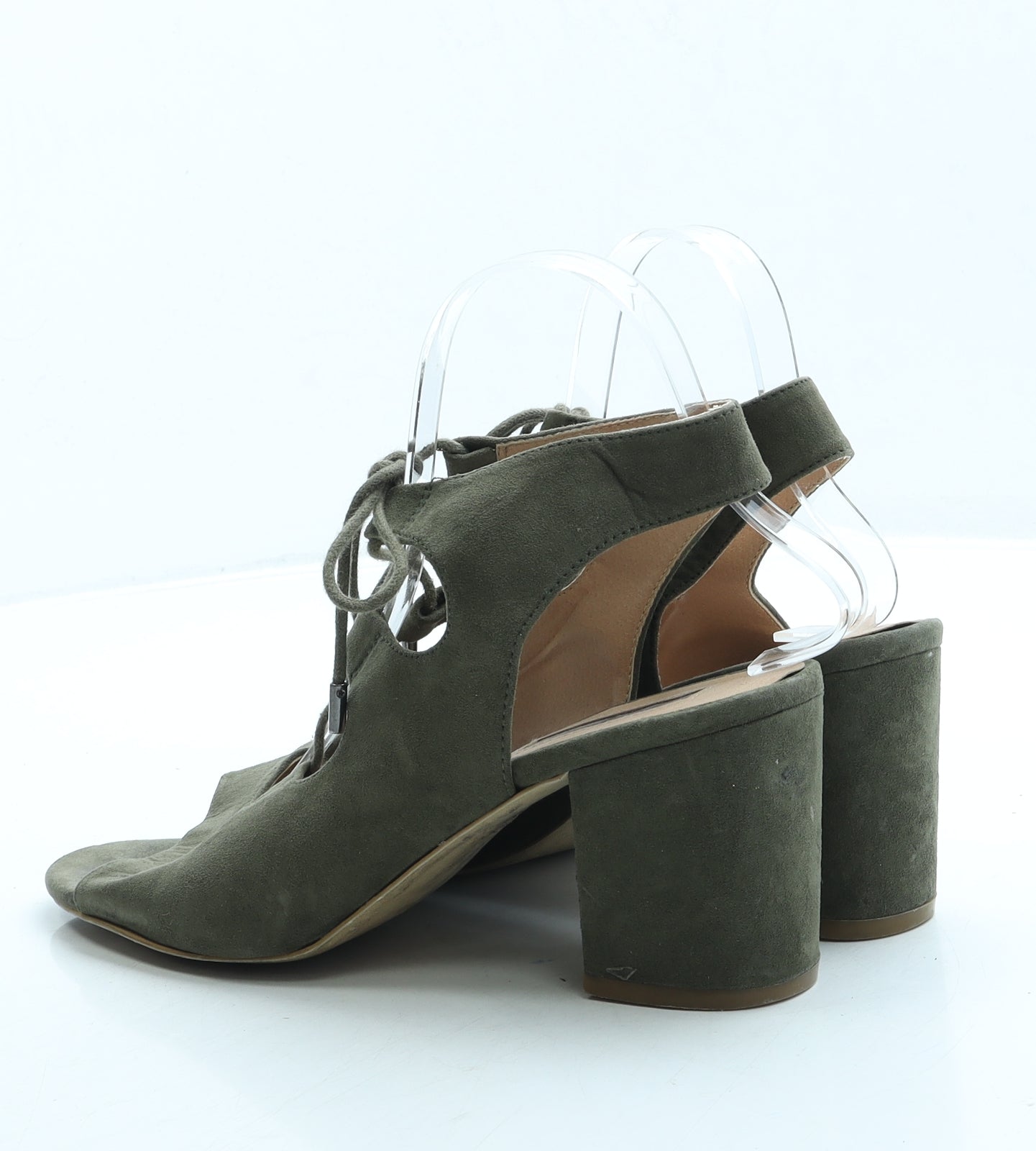 Primark Womens Green Suede Gladiator Heel UK 7 40 US 7