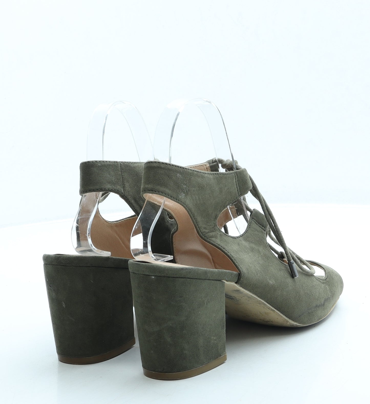 Primark Womens Green Suede Gladiator Heel UK 7 40 US 7