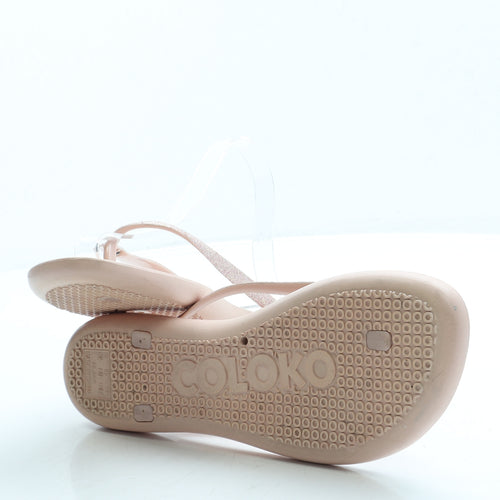 Coloko Womens Pink Rubber Thong Sandal UK 9 42 US 11