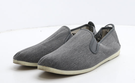 Flossy Style Mens Grey Fabric Loafer Casual UK 9 43