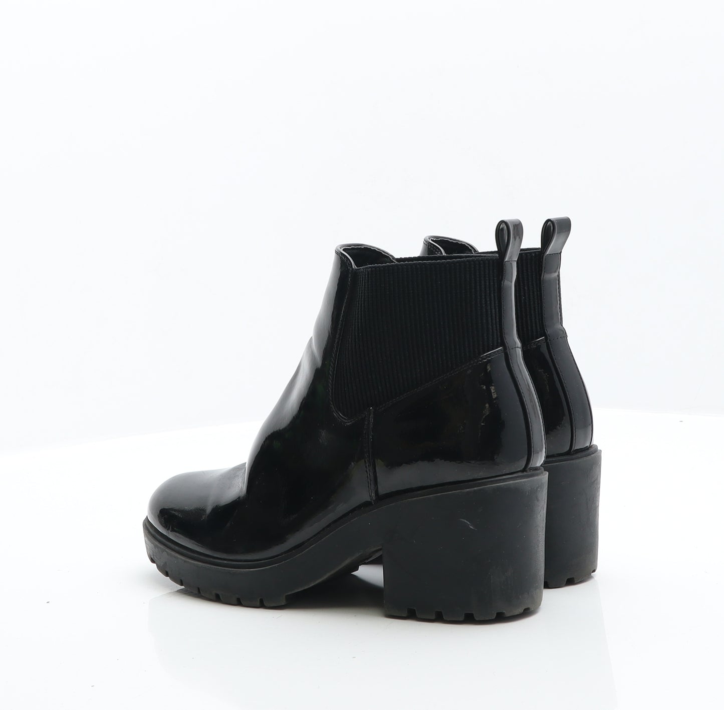 New Look Womens Black Patent Leather Chelsea Boot UK 4 37