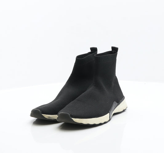Zara Womens Black Synthetic Sock Boot UK 4 37
