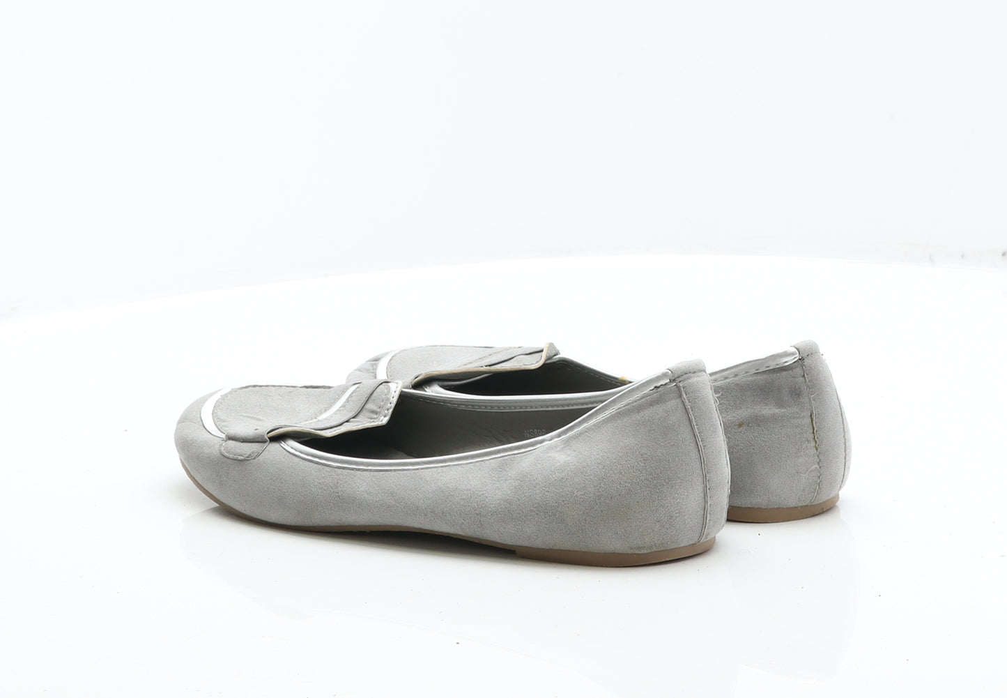 Sole Diva Womens Grey Suede Ballet Flat UK 6