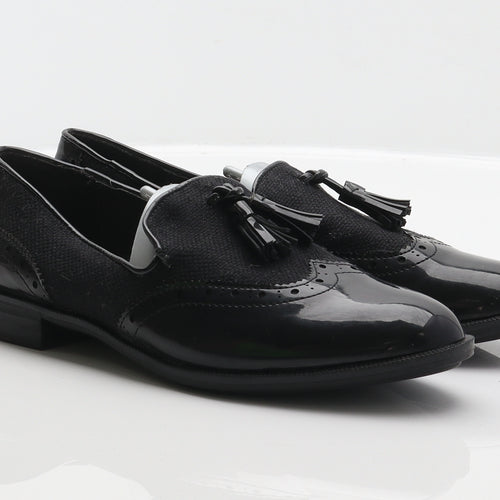 TU Womens Black Synthetic Loafer Flat UK 4