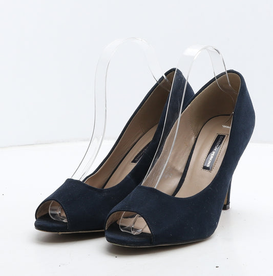 Dorothy Perkins Womens Blue Suede Court Heel UK 7