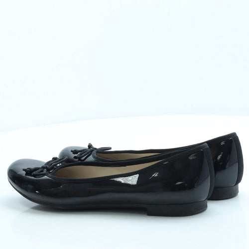 Clarks Womens Black Patent Leather Ballet Flat UK 8