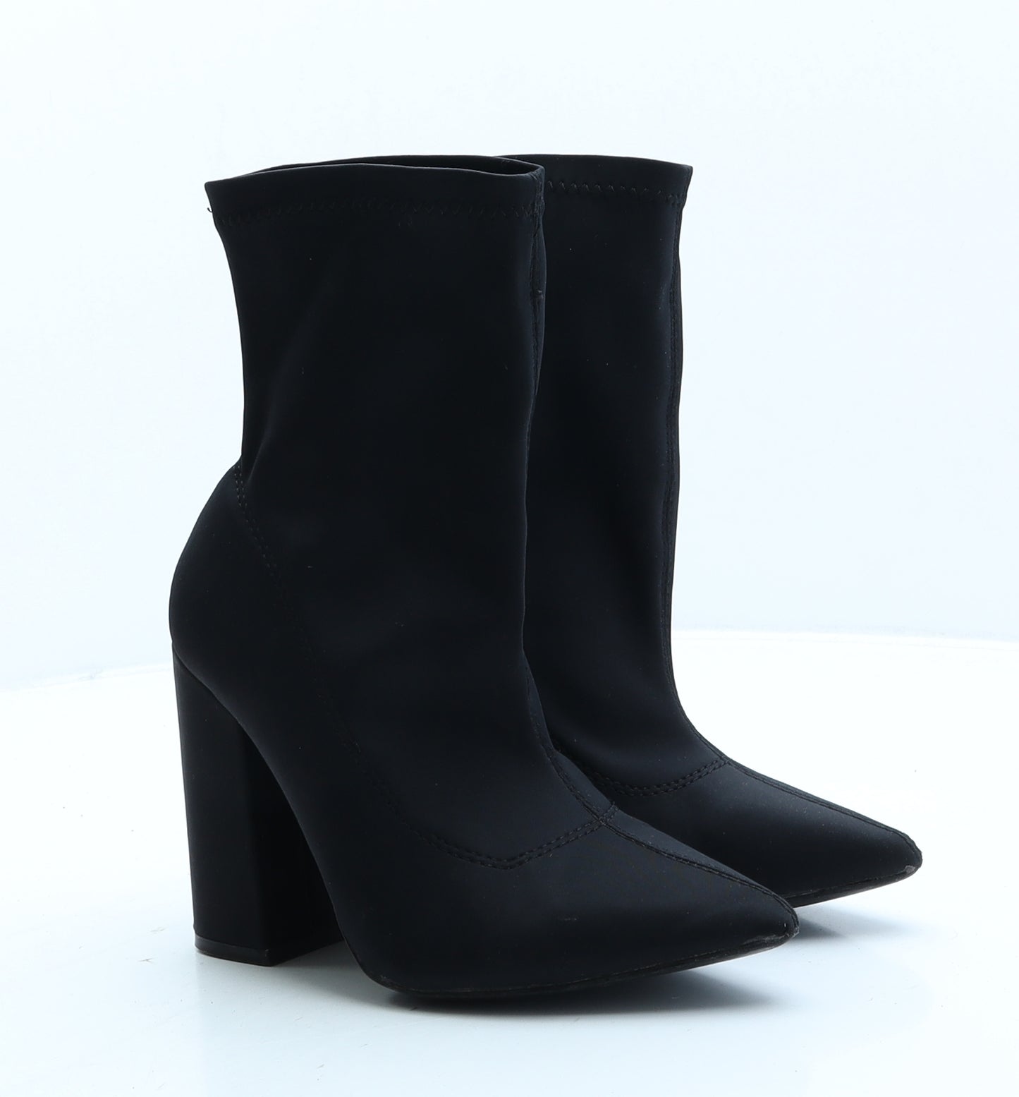 Boohoo Womens Black Synthetic Sock Boot UK 3 36