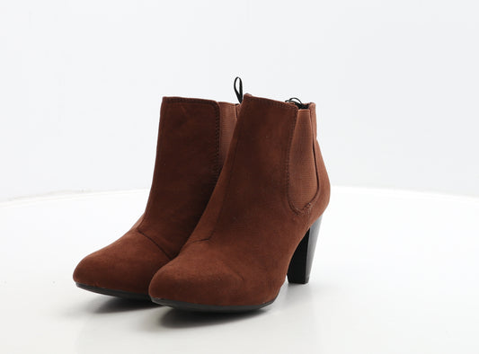 H&M Womens Brown Suede Chelsea Boot UK 4 37