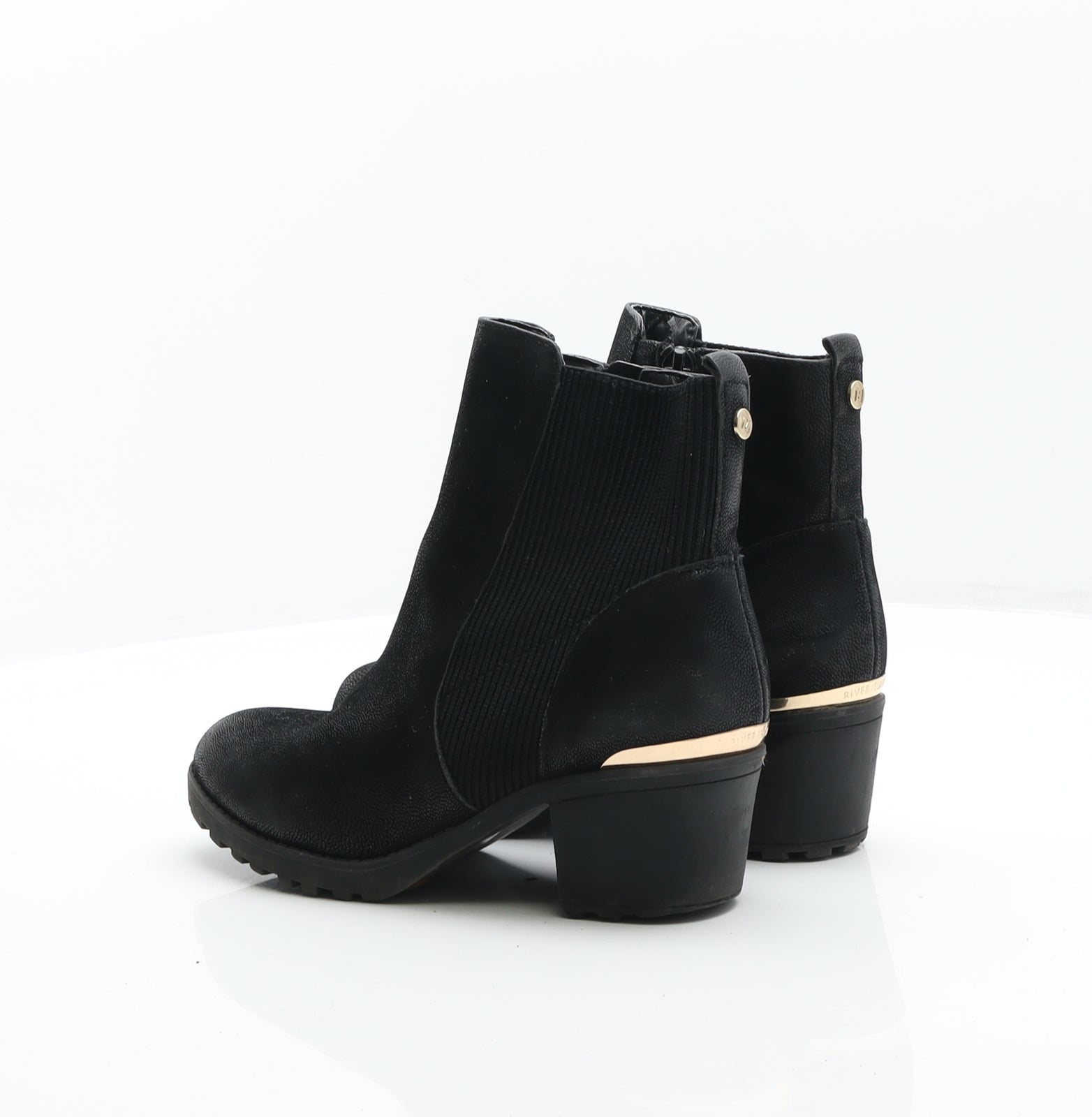 River island black on sale leather ankle boots