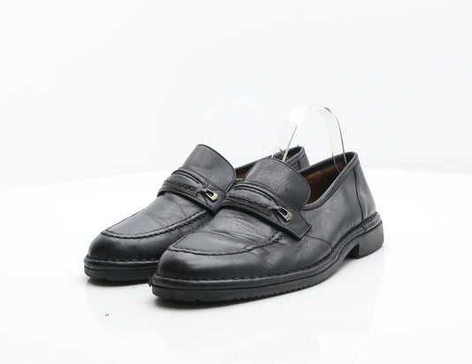 Sioux Mens Black Leather Loafer Casual UK 8