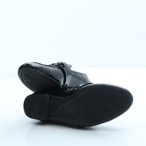 Jenny Fairy Womens Black Patent Leather Loafer Flat UK 4 37