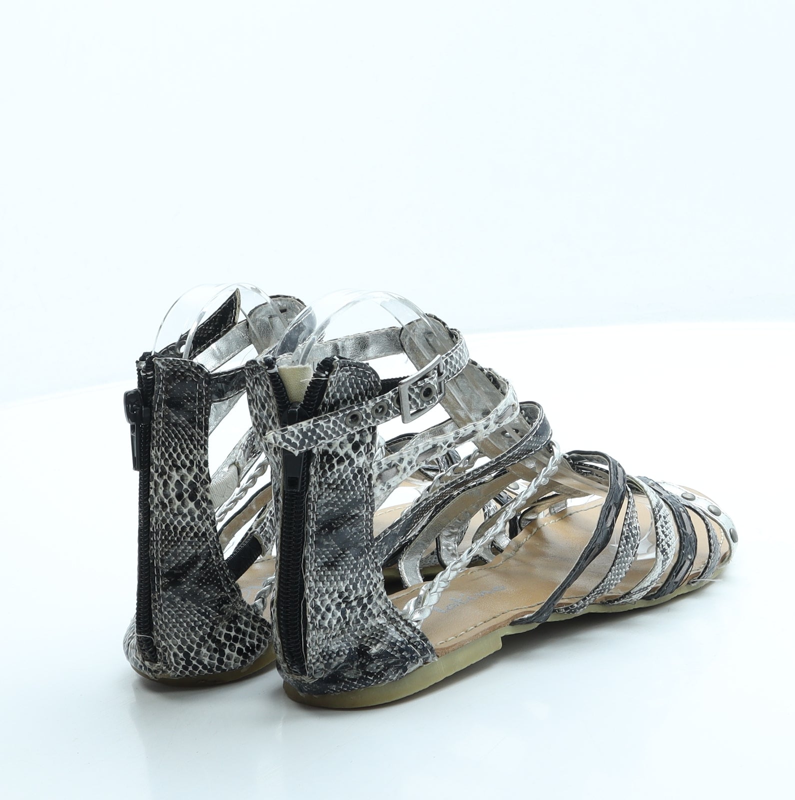 Girls silver 2025 gladiator sandals