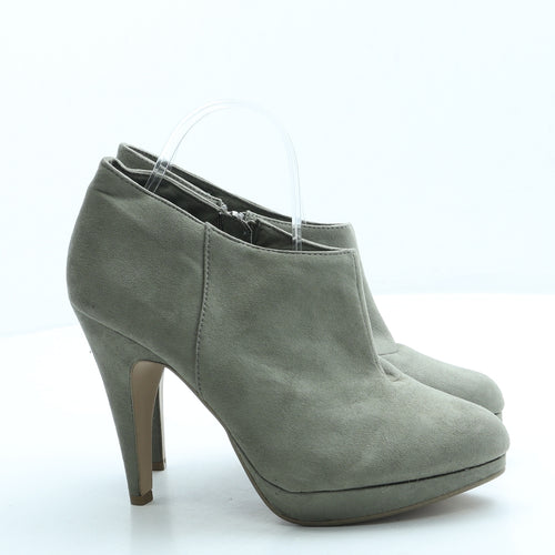 H&M Womens Green Suede Bootie Boot UK 7 40