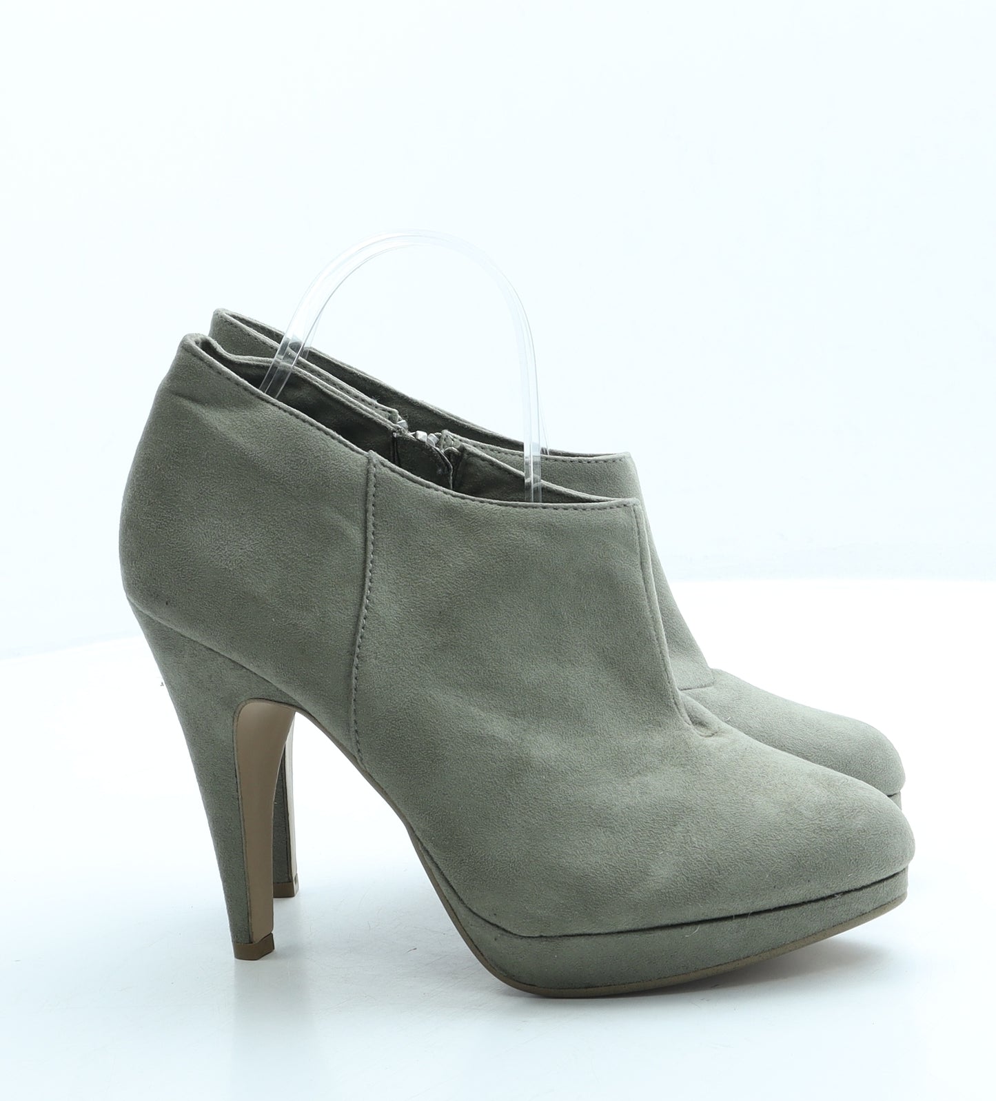 H&M Womens Green Suede Bootie Boot UK 7 40