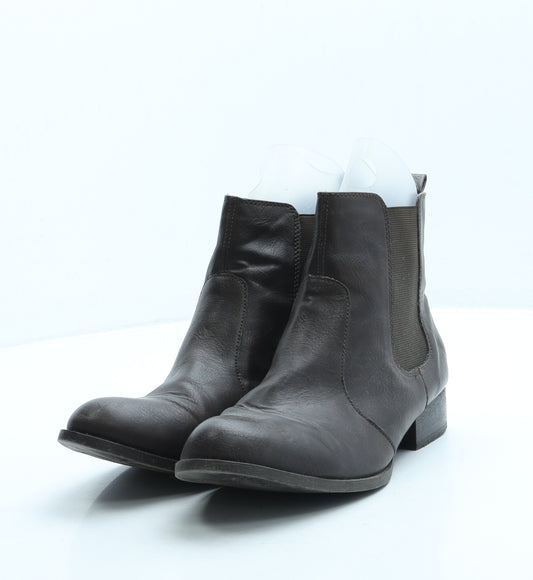 New Look Womens Brown Leather Chelsea Boot UK 5 38