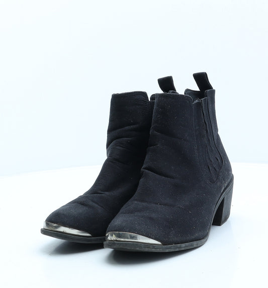 Divided by H&M Womens Black Suede Chelsea Boot UK 7 40