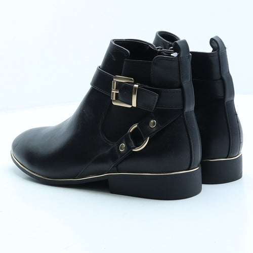 Primark Womens Black Leather Chelsea Boot UK 7 40