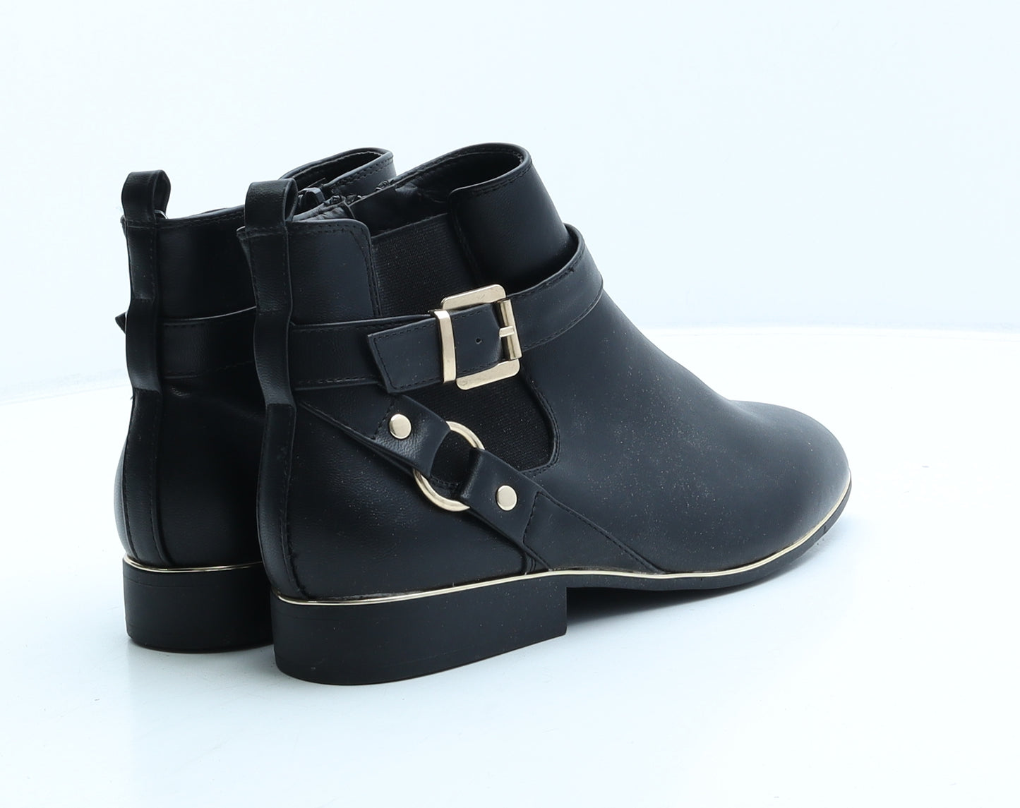 Primark Womens Black Leather Chelsea Boot UK 7 40