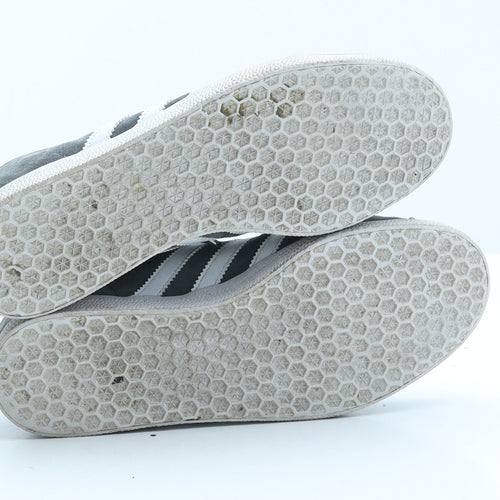 adidas Womens Grey Striped Fabric Trainer UK 6 39.5