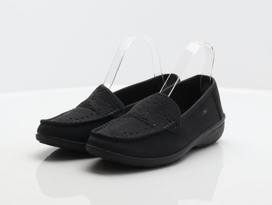 Softlites Womens Black Synthetic Loafer Casual UK 6