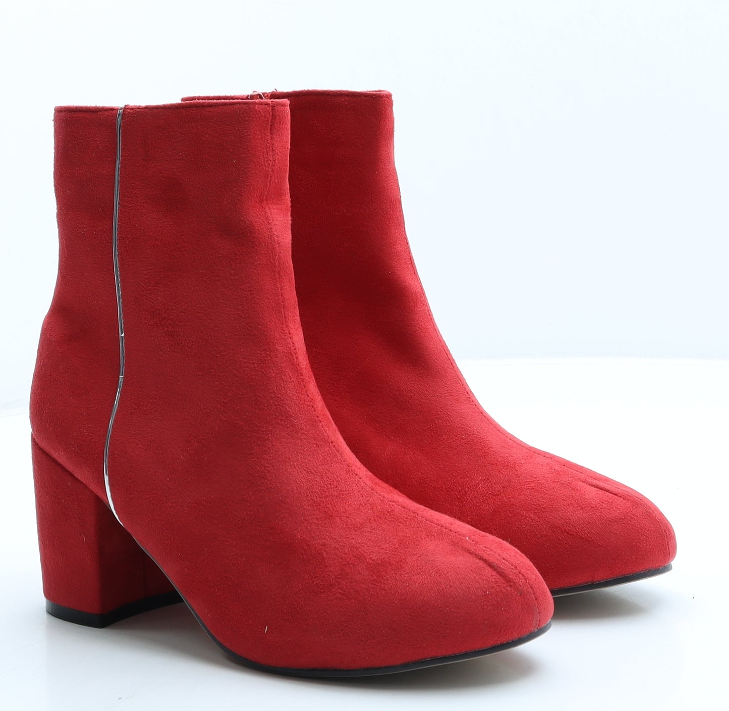She&In Womens Red Suede Bootie Boot UK 7 40