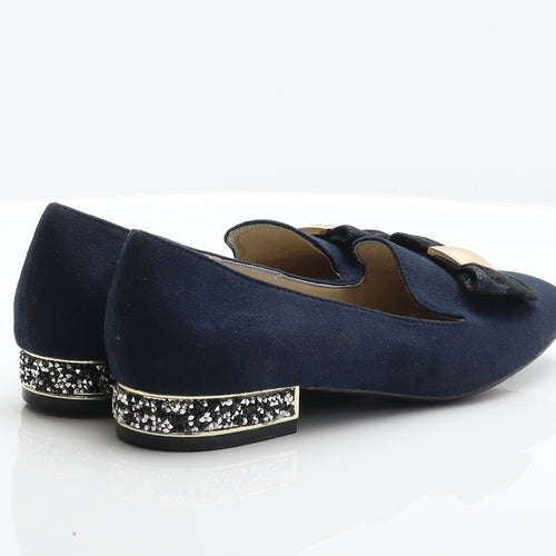Lunar Womens Blue Polyester Loafer Casual UK 7 40